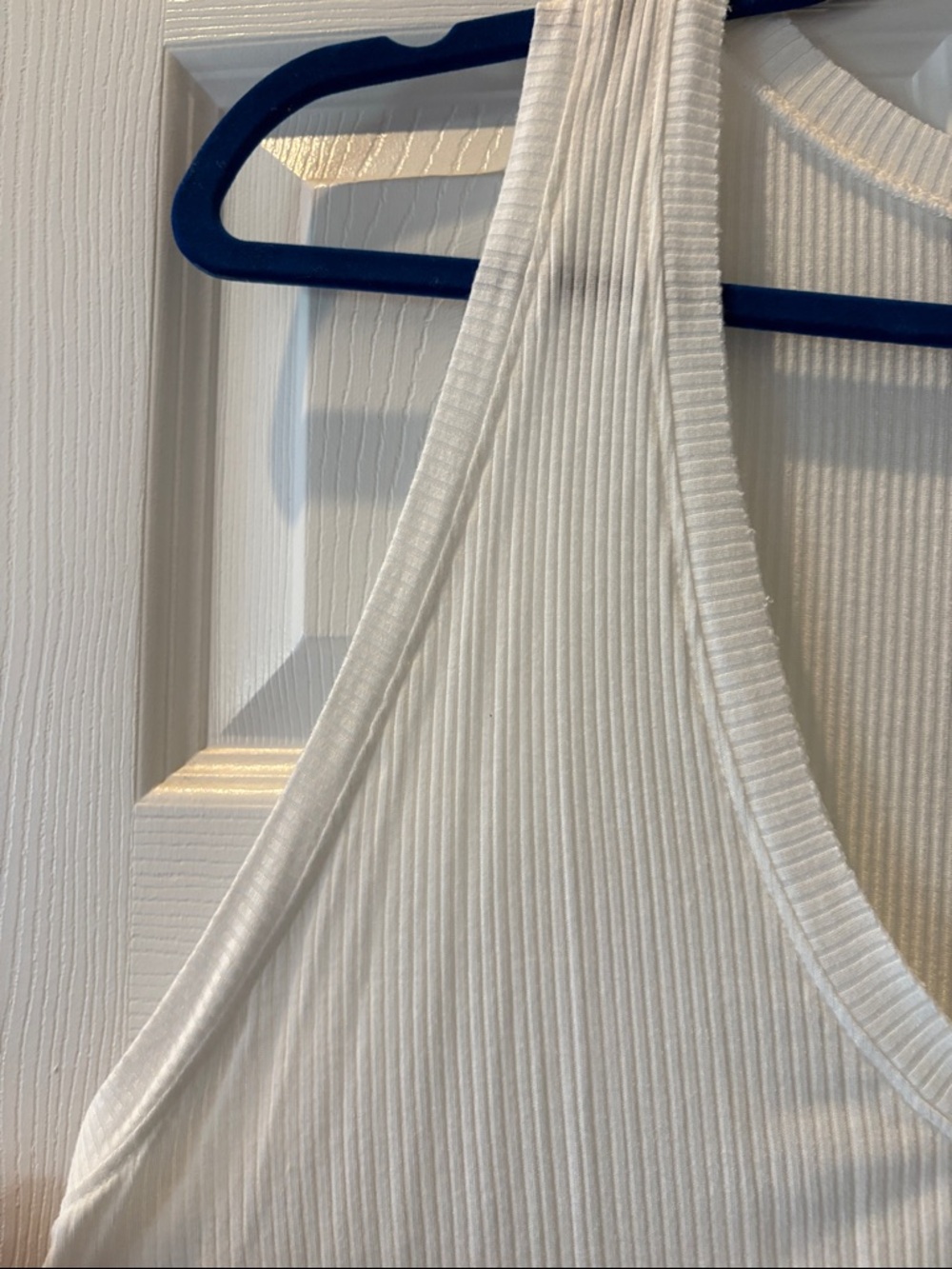 Lulu's White Ribbed Tank - Picture 5 of 6